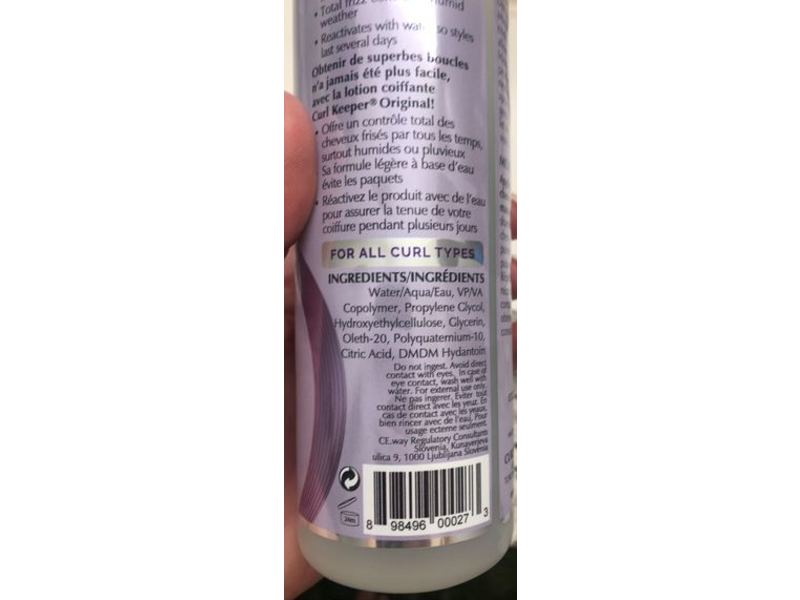 Curl Keeper Original Liquid Styler, Fragrance Free, 12 fl oz/355 mL