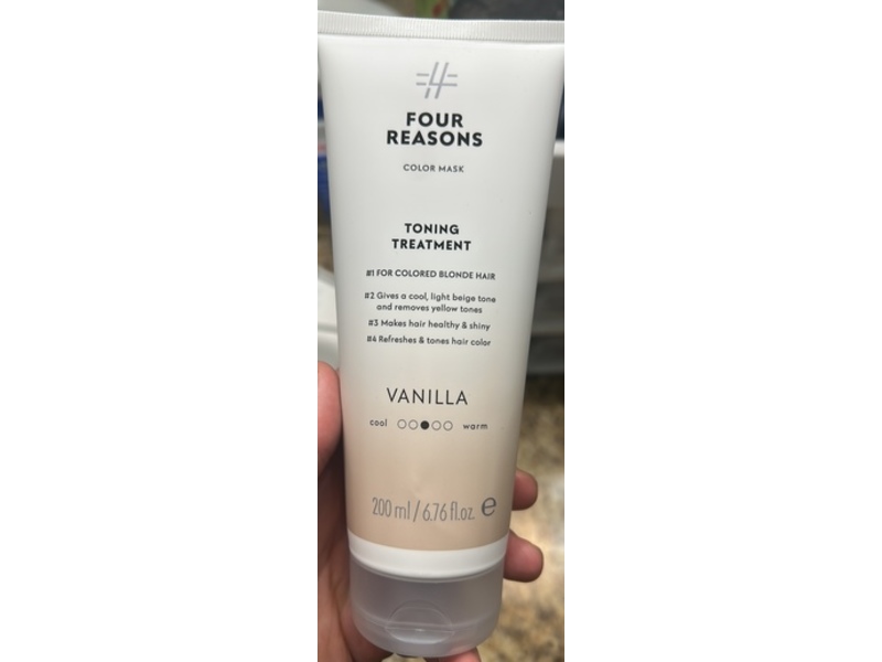 Four Reasons Color Mask Toning Treatment, Vanilla, 6.76 fl oz/200 mL