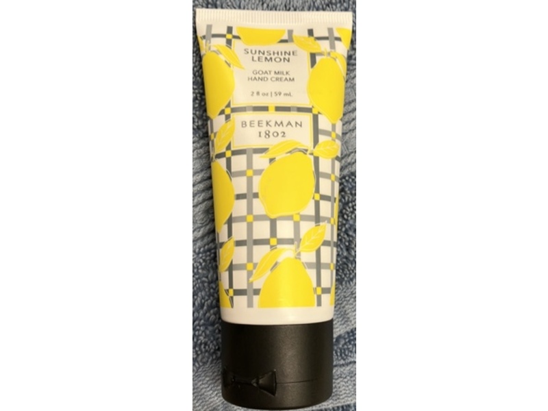 Beekman 1802 Goat Milk Hand Cream, Sunshine Lemon, 2 fl oz/59 mL