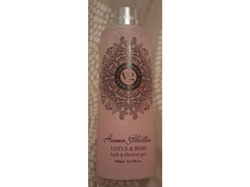 Vivian Gray Aroma Selection Bath & Shower Gel, Lotus & Rose, 16.9 fl oz/500 mL