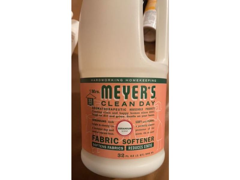Mrs. Meyer's Fabric Softner, Geranium, 32 fl oz/946 mL