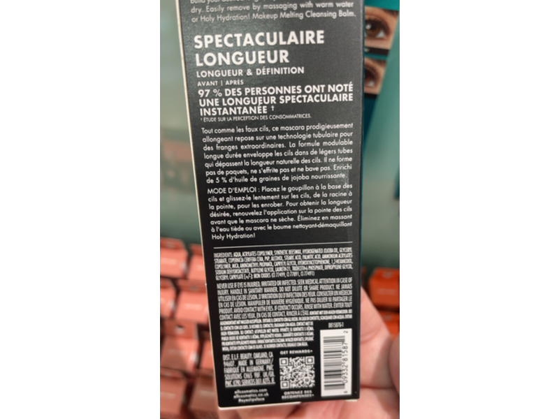 e.l.f. Lash Xtndr Length & Definition Mascara, Soft Black, 0.25 oz/7 g