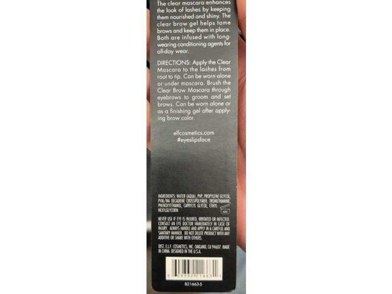 e.l.f. Clear Brow & Lash Mascara, , 0.084 fl oz/2.5 mL