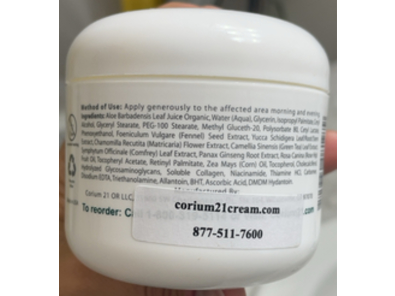 Corium 21 The Original Aloe Skin Cream, 4 oz/114 g