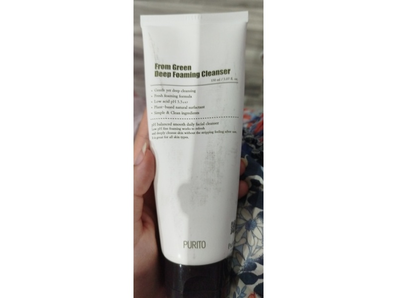 Purito Deep Foaming Cleanser, 5.07 fl oz/150 mL