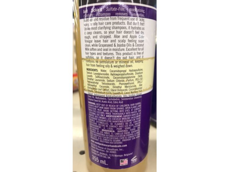 Aunt Jackie's Power Wash Intense Moisture Clarifying Shampoo, 12 fl oz/355 mL