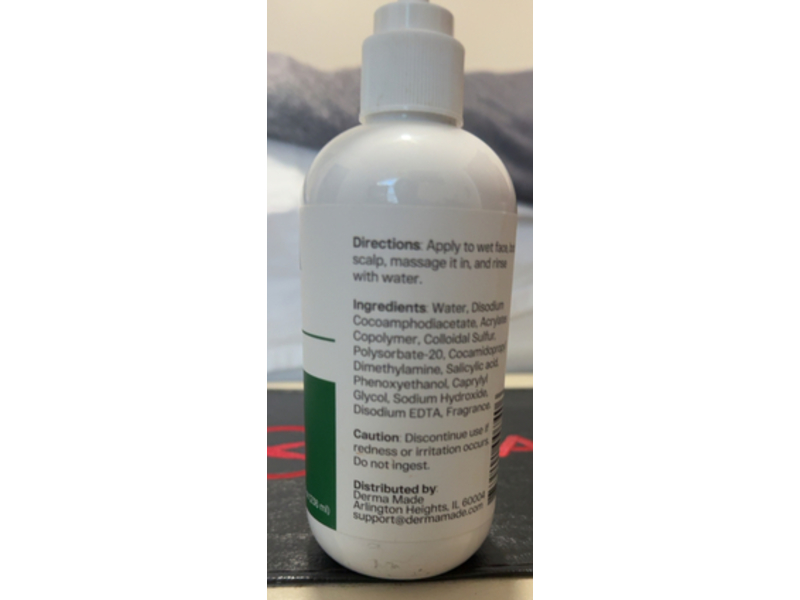 Derma Made Medi Wash, 3% Sulfur + 2% Salicylic Acid, 8.0 fl oz/236 mL