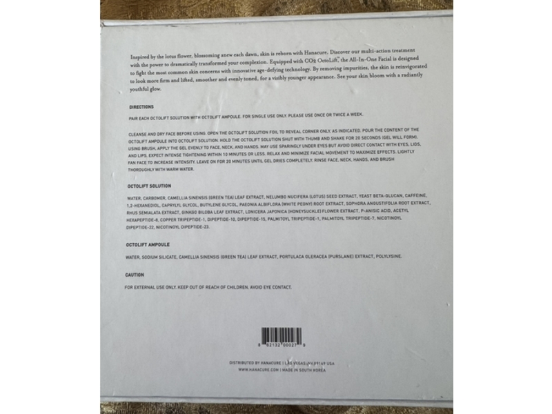 Hanacure The All-In-One Facial, Octolift Solution + Ampoule Set