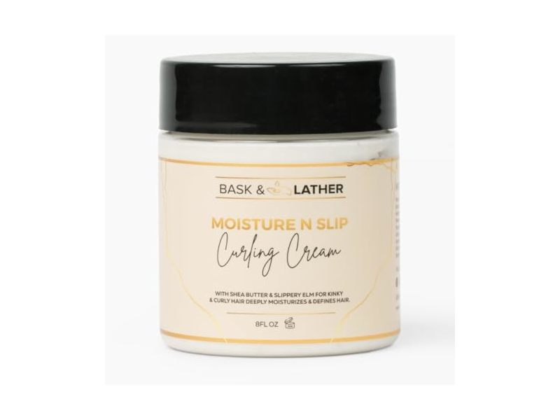 Bask & Lather Moisture n Slip Curling Cream, 8 fl oz