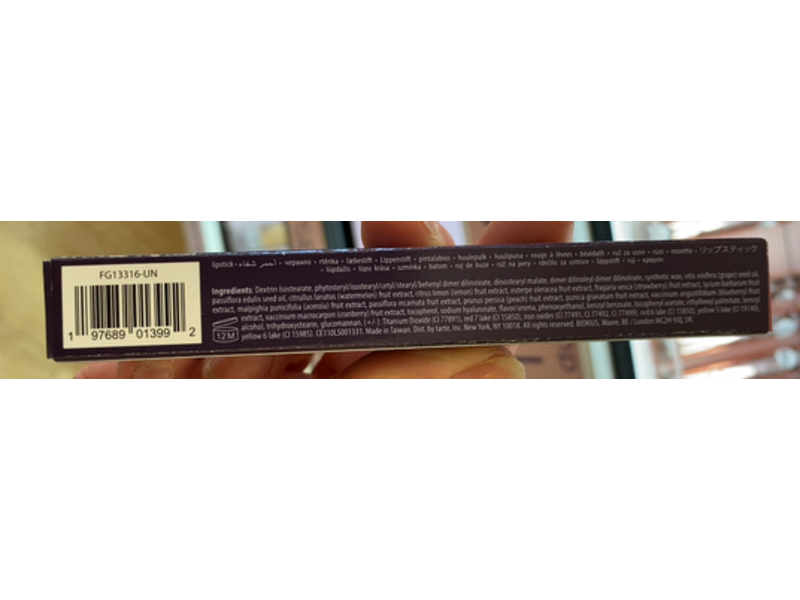 Tarte Maracuja Juicy Lip Vinyl, Sheer Iris, 0.095 oz/2.7 g