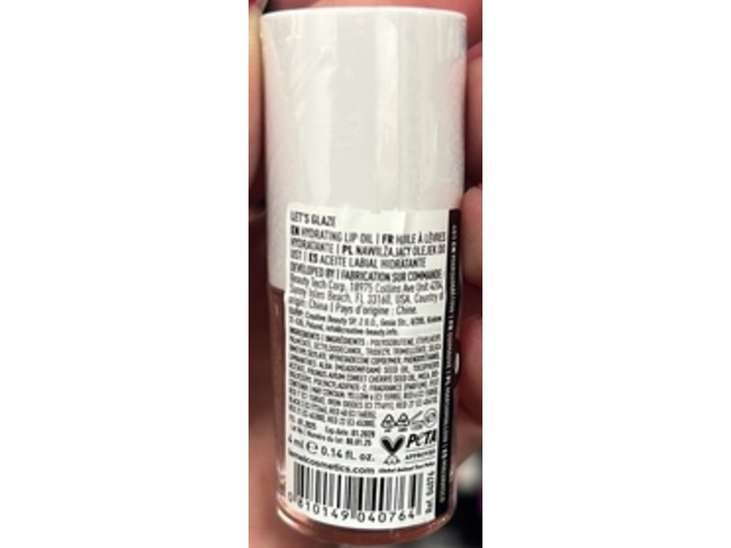 Lamel Let's Glaze Hydrating Lip Gloss, 401 Marshmallow, 0.14 fl oz/4 mL