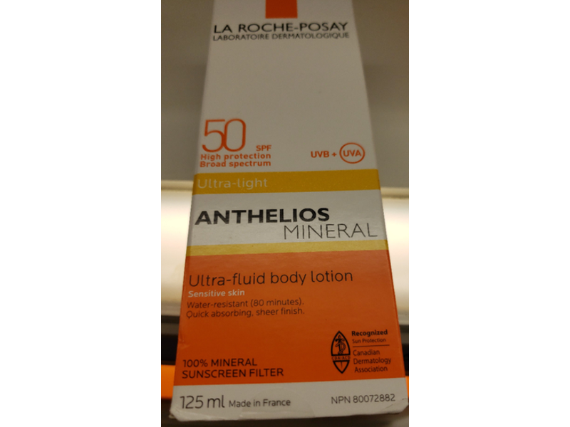 La Roche-Posay Anthelios Mineral Ultra-Fluid Body Lotion, SPF 50, 125 mL