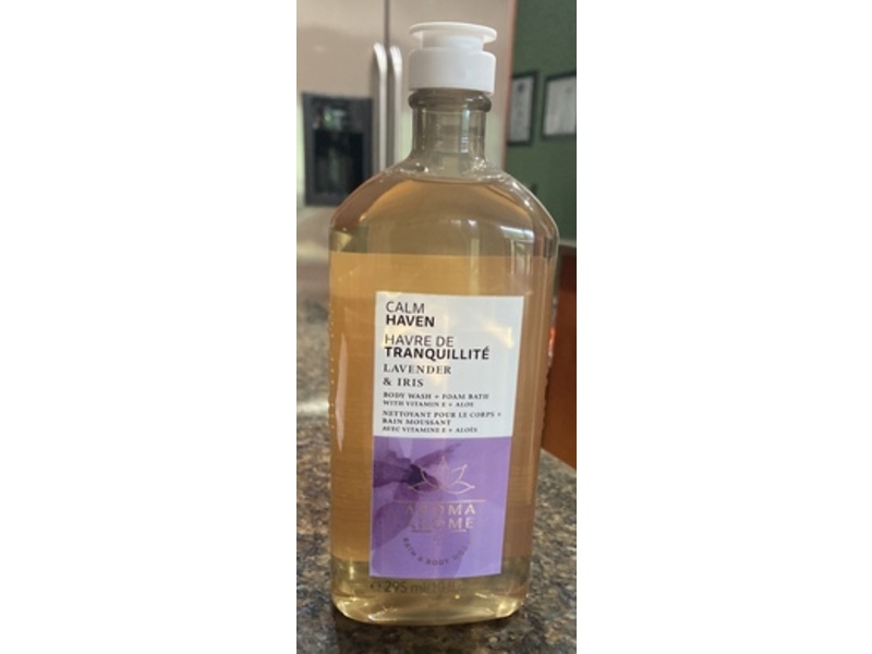 Bath & Body Works Calm Haven Body Wash & Foam Bath, Lavender Iris, 10 fl oz/295 mL