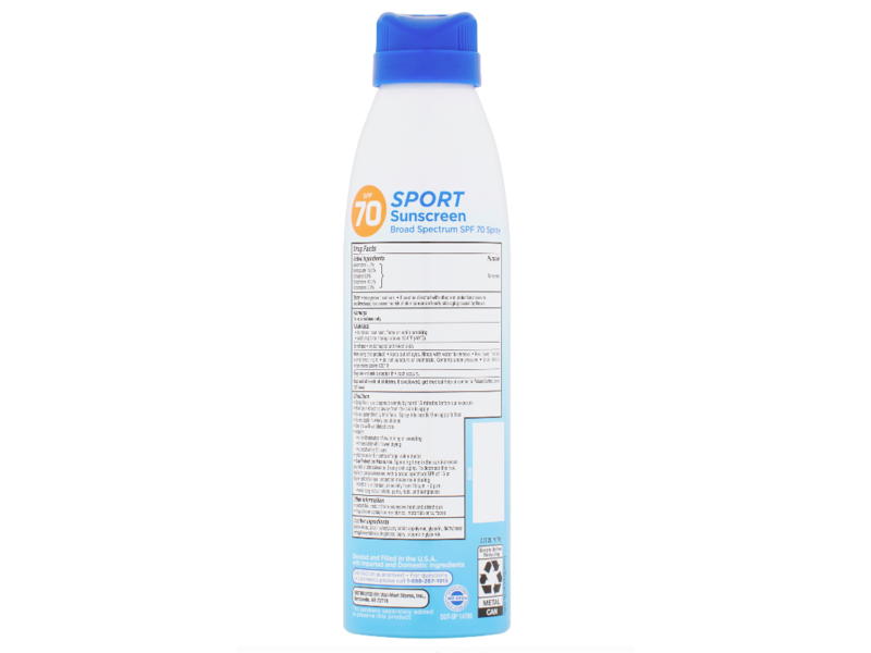 Equate Sport Broad Spectrum Sunscreen, SPF 70, 5.5 oz/156 g