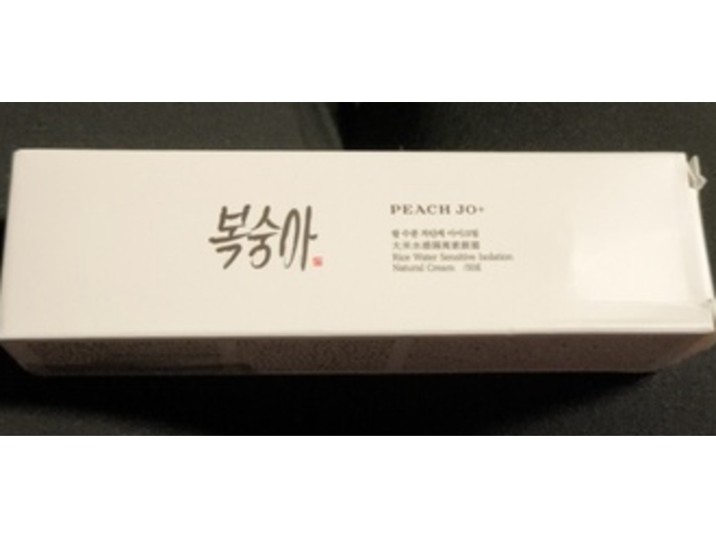 Peach Jo+ Sensitive Isolation Natural Cream, Rice Water, 50 g