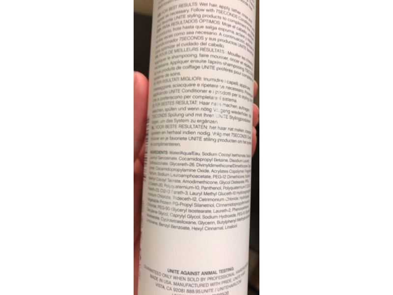 Unite 7 Seconds Shampoo, 10 fl oz/300 mL
