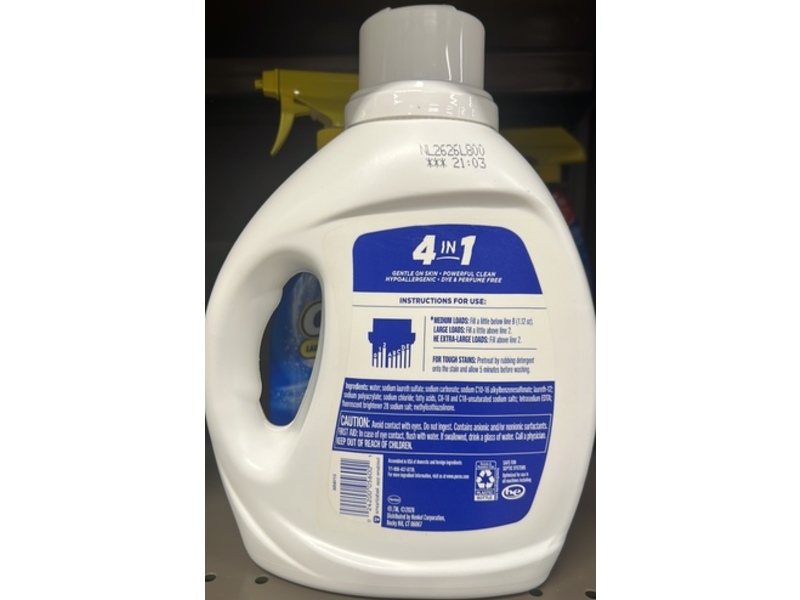 Purex Liquid Laundry Detergent, Free & Clear, 58 Loads, 66 fl oz/1.95 L