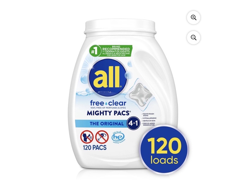 All Free & Clear Laundry Pods, The Original, 120 Loads, 120 Count