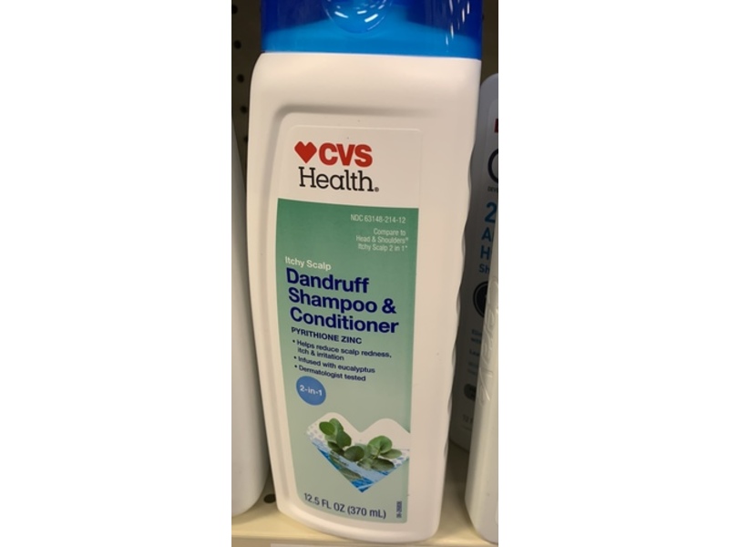 CVS Health 2 In 1 Itchy Scalp Dandruff Shampoo & Conditioner, Eucalyptus, 12.5 fl oz/370 mL