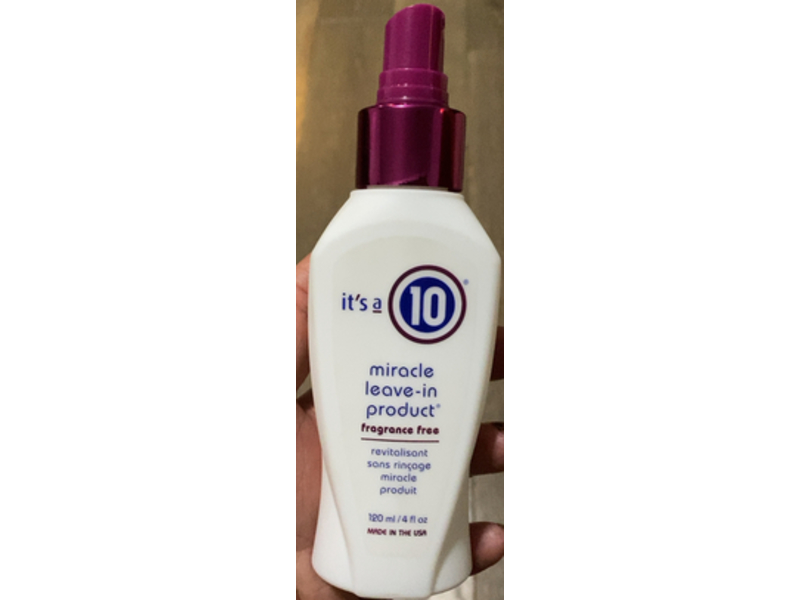 It's A 10 Miracle Leave-in Product, Fragrance Free, 4 fl oz/120 mL