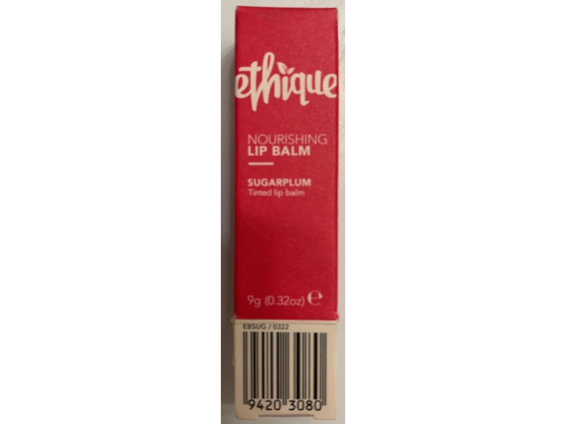 Ethique Nourishing Tinted Lip Balm, Sugar Plum, 0.32 oz/9 g