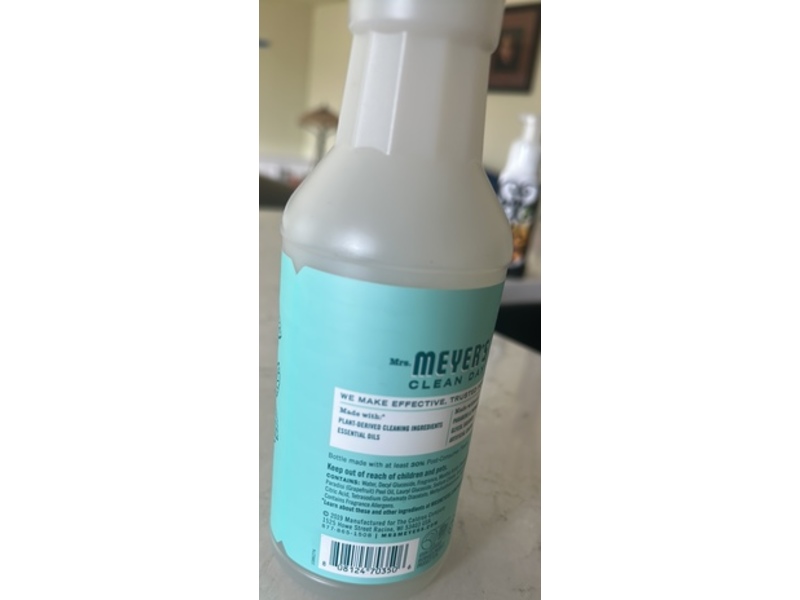 Mrs.Meyer's Clean Day Multi-Surface Everyday Cleanser, Mint Scent, 16 fl oz/473 mL