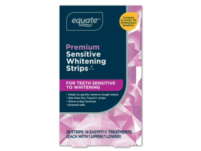 Equate Premium Sensitive Whitening Strips, 28 Count