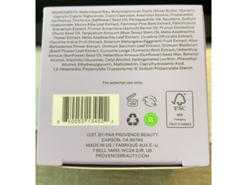 Provence Beauty Bleu Cloud Night Recovery Moisturizer, 0.1 fl oz/5 mL