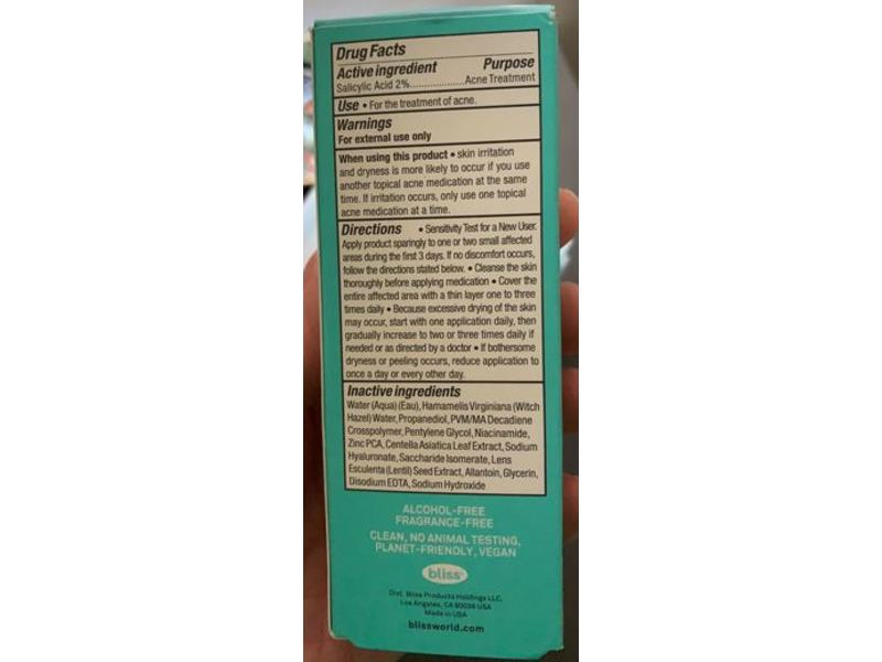 Bliss Clear Genius Acne Spot Treatment, 0.5 fl oz/15 mL