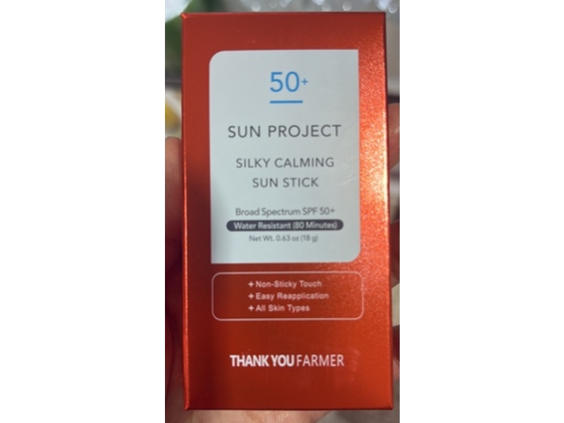 Thank You Farmer Sun Project Silky Calming Sun Stick, SPF 50+, PA++++, 0.63 oz/18 g