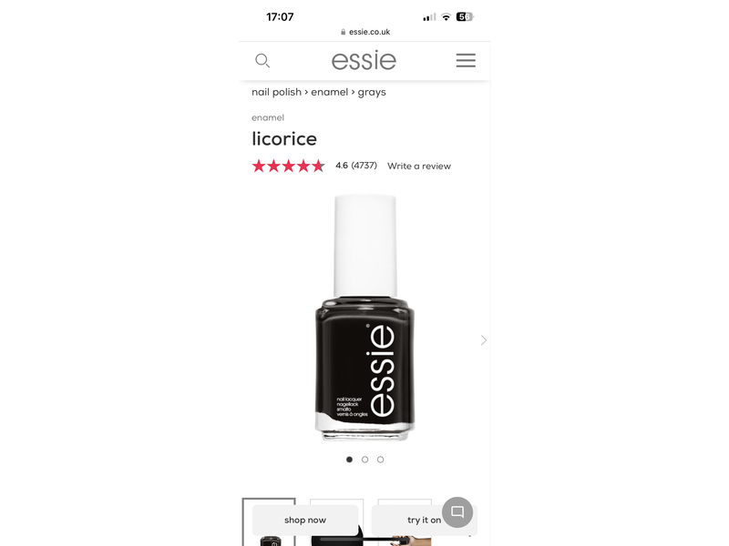 Essie Nail Lacquer, 88 Licorice, 13.5 mL