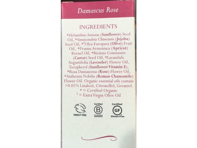Badger Face Cleansing Oil Damascus Rose Organic, 2 fl oz/59.1 mL