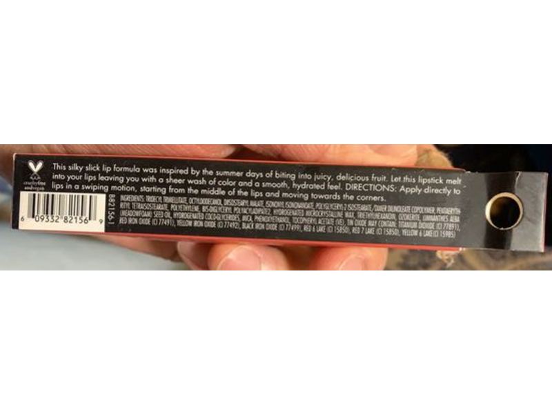 e.l.f. Sheer Slick Lipstick, Cherry Slush, 0.06 oz/1.9 g