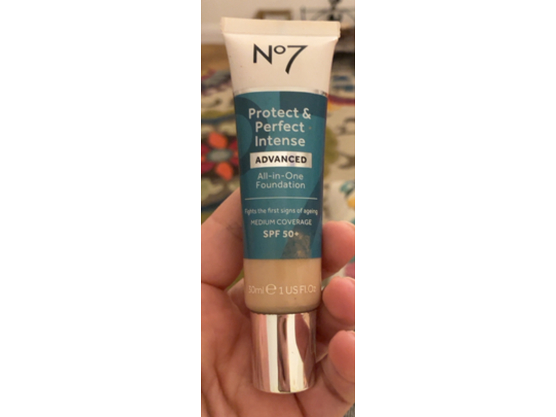 No7 Protect & Perfect Intense Advanced All In One Foundation, SPF 50+, Calico, 1 fl oz/30 mL