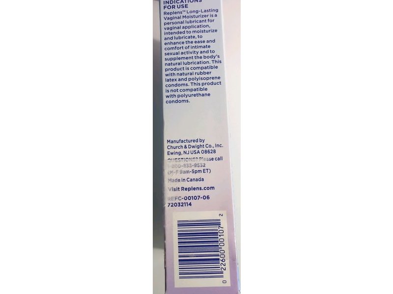 Replens Long-Lasting Personal Lubricant Vaginal Moisturizer, 1.23 oz/35 g