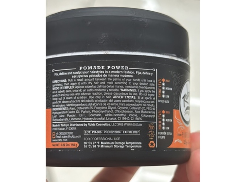 Rolda Pomade Power Hair, 5.29 oz/150 g