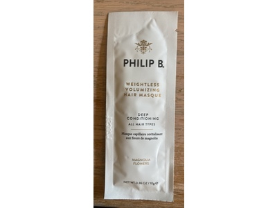 Philip B Weightless Volumizing Hair Masque, Magnolia Flowers, 0.36 oz/10 g