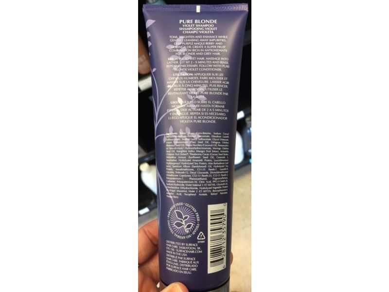 Surface Hair Health Art Pure Blonde Violet Shampoo, 9 fl oz / 266 mL