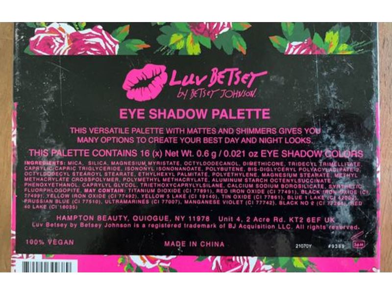 Betsey Johnson Luv Betsey Eye Shadow Palette, 0.021 oz/0.6 g