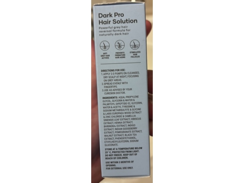 Cureskin Dark Pro Hair Solution, 2.02 fl oz/60 mL