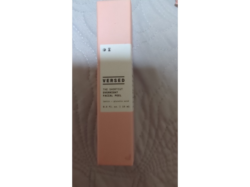 Versed The Shortcut Overnight Facial Peel, Glycolic Acid, 0.5 fl oz/15 mL