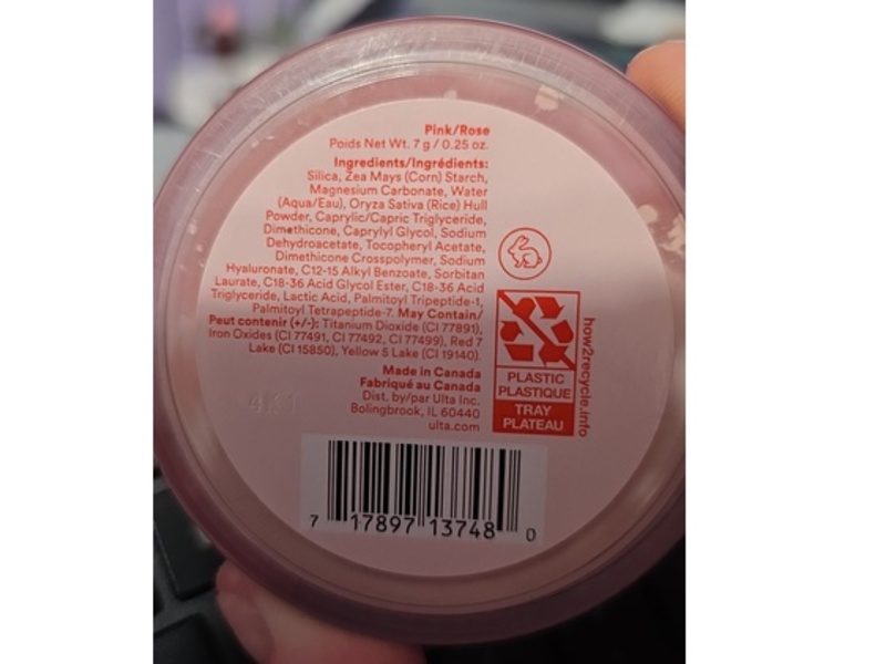 Ulta Beauty Color Correcting Setting Powder, Pink/Rose, 0.25 oz/7 g