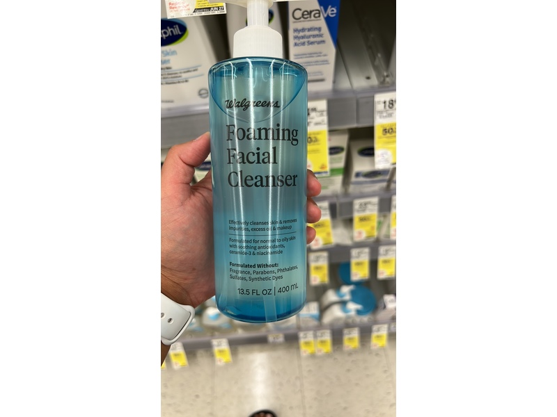 Walgreens Foaming Facial Cleanser, 13.5 fl oz/400 mL