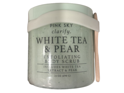 Pink Sky Clarify Exfoliating Body Scrub, White Tea & Pear, 24 oz/690 g