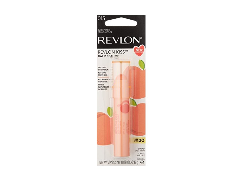 Revlon Kiss Lip Balm, Juicy Peach, 0.09 oz / 2.6 g