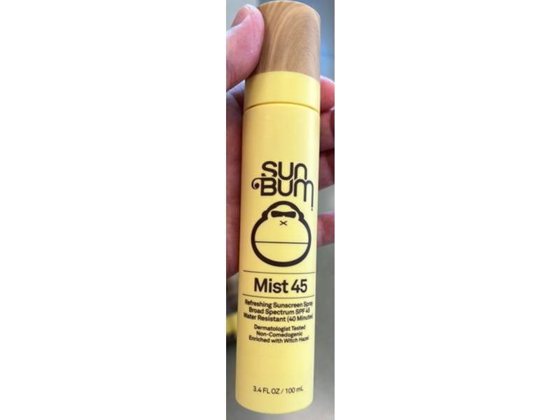 Sun Bum Refreshing Sunscreen Spray, SPF 45, 3.4 fl oz/100 mL