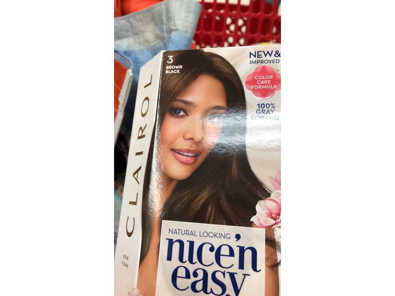 Clairol Nice 'n Easy Permanent Hair Color, 3 Brown Black, 1 Application