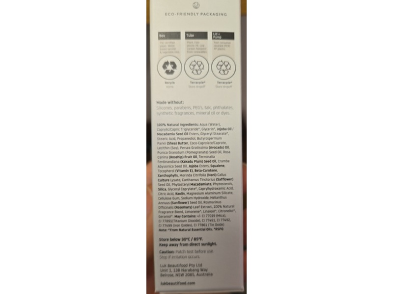 Luk Beautifood Instant Glow Tinted Complexion Balm, Nude 6 Tan, 1 fl oz/30 mL