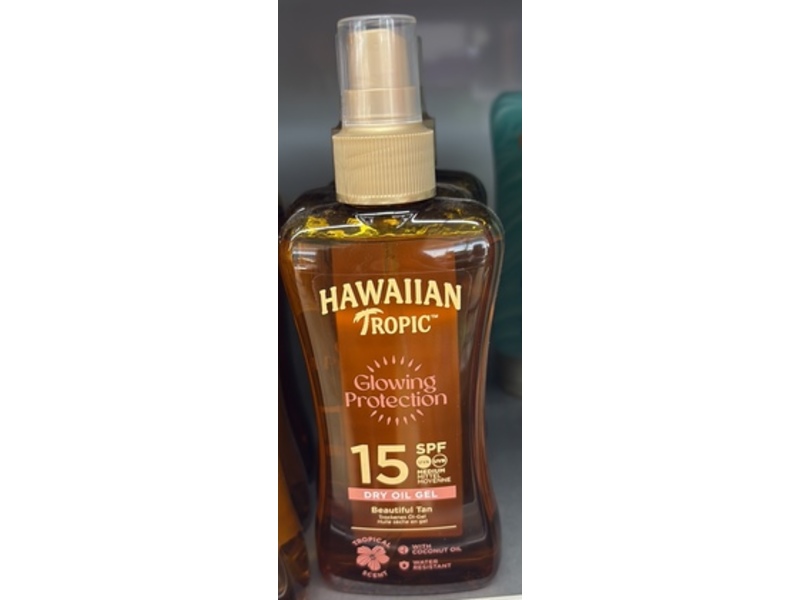 Hawaiian Tropic Glowing Protection Dry Oil Gel, SPF 15, Medium, 200 mL