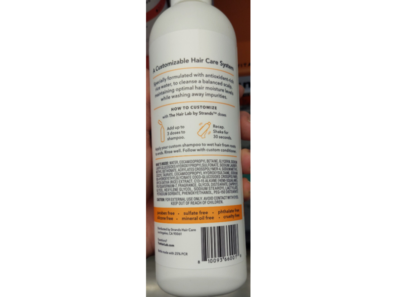 The Hair Lab By Strands Revitalizing Shampoo, Balanced Scalp, Rice Water, 11 fl oz/325 mL